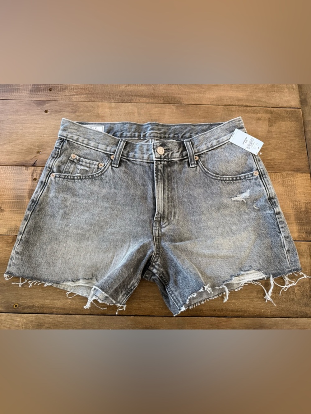 GAP Women's Gray Washed Denim Jean Shorts
